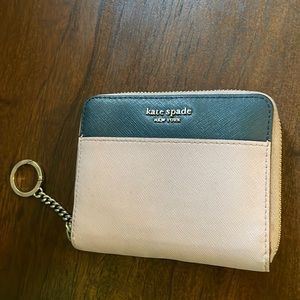 Kate Spade Medium Compact Bifold Wallet with metal keychain